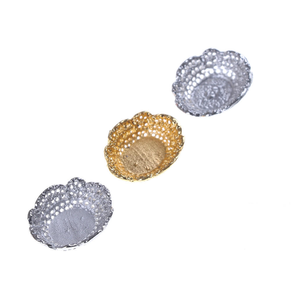 Mini Cake Golden Delicate Compote Fruit Tray Dollhouse Kitchen Accessories