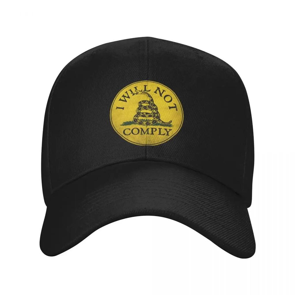 New I Will Not Comply With Dont Tread on Me Rattlesnake Baseball Cap Trucker Hat sun hat Hat Unisex For The Sun For Unisex Womens