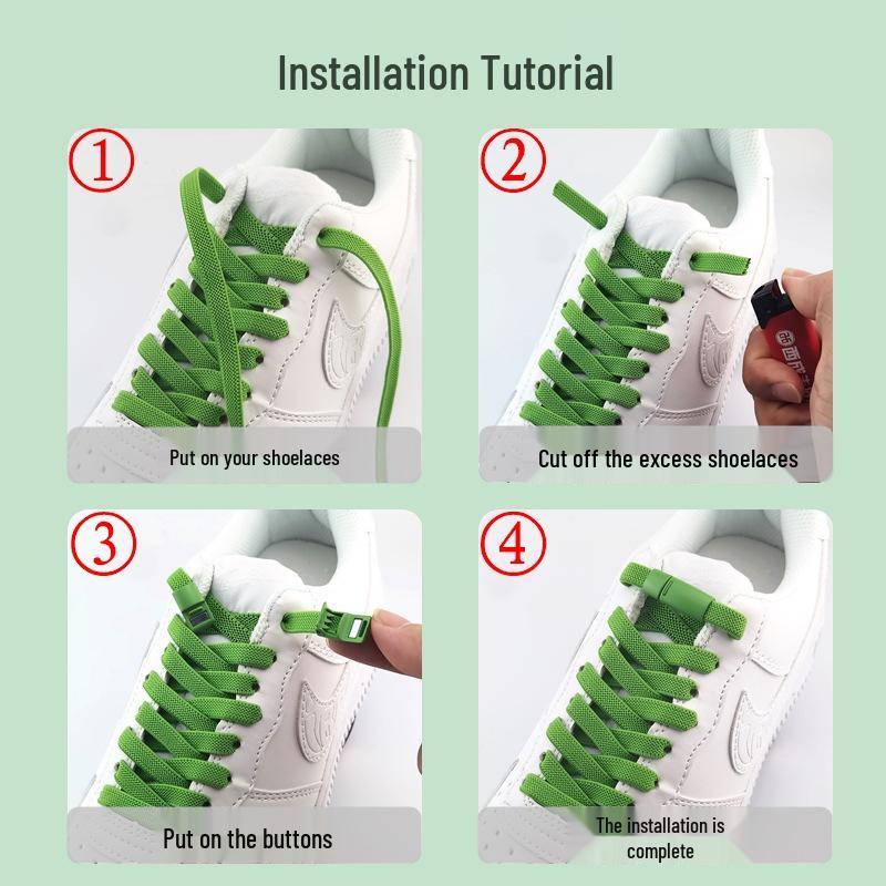 Colorful Magnetic No-Tie Elastic Shoelaces - Creative Metal Buckle Accessory