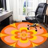 1pc Floral Mandala Office Round Area Rug, Indoor Mat Suitable For Office, Under Office Chairs Bedroom Living Room Home Decor, Room Deco