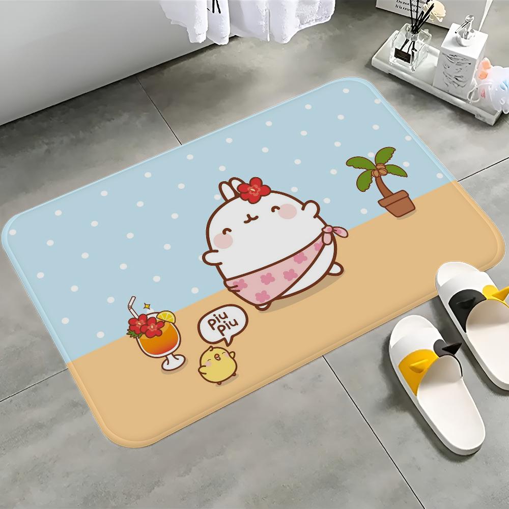 Molang Door Mat Washable Non-Slip Living Room Sofa Chairs Area Mat Kitchen Doormat Area Rug