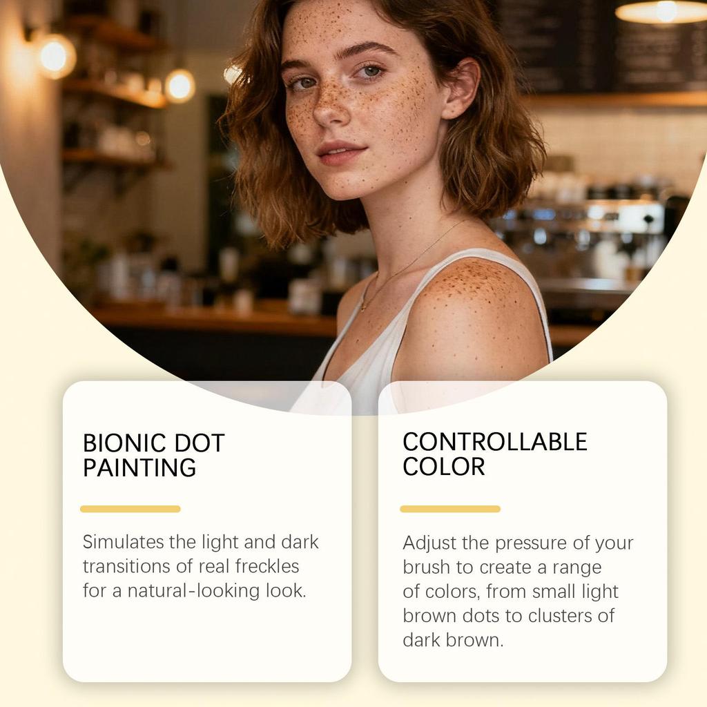 Zephoco Light Brown Freckle Pen: Smooth application, excellent color payoff for natural faux freckles.