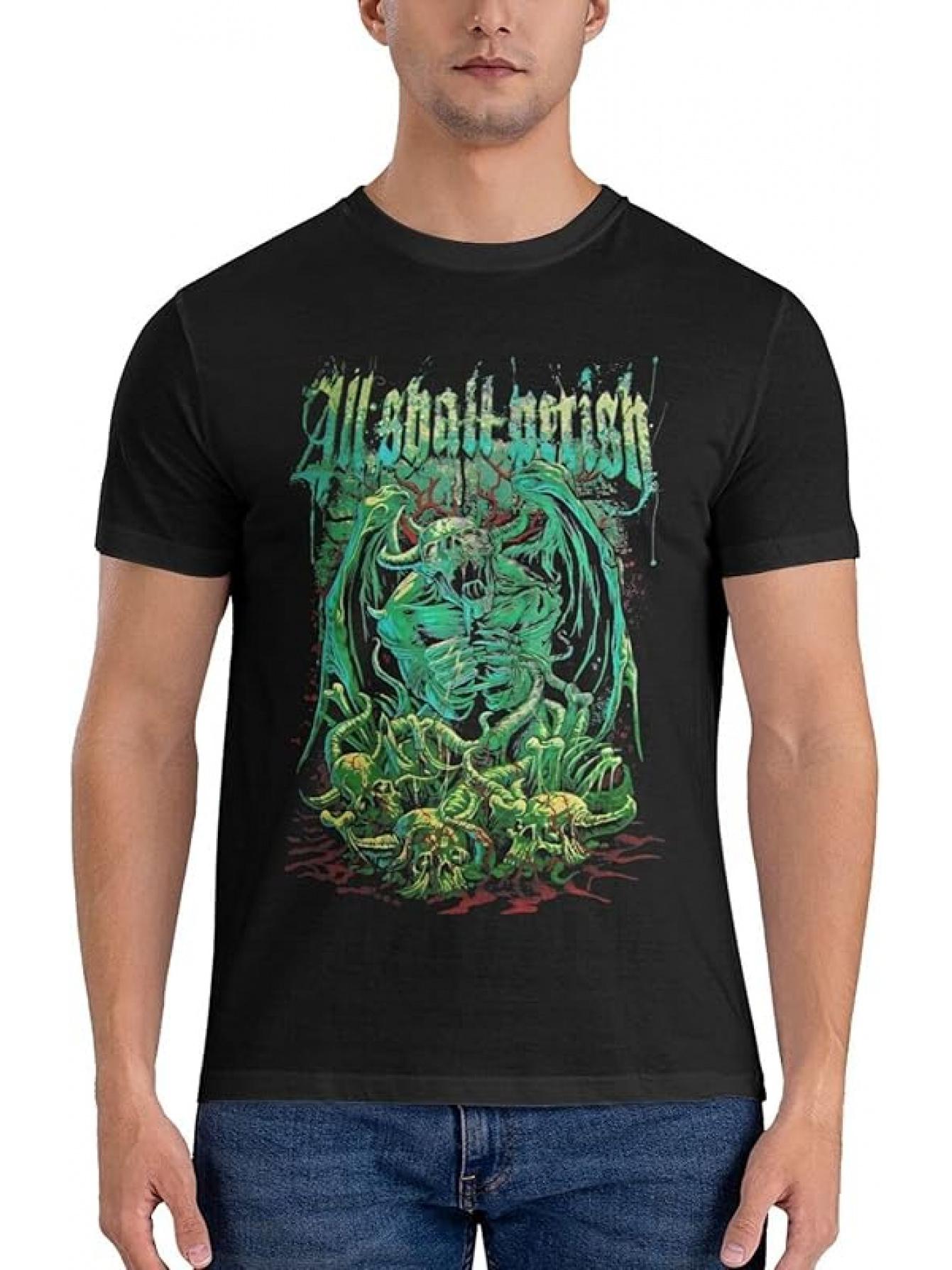 Mens Casual Pattern Tshirt Loose Fit Round Neck Short Sleeved Suitable for Daily Casual Wear S