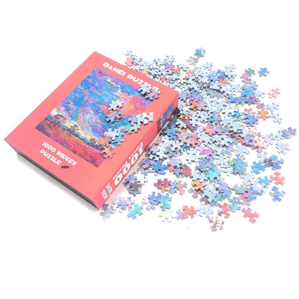 High-Quality 1000-Piece Adult Velvet Puzzle: Patchwork Flower Pot with Cat Design, Cross-Border Customizable.