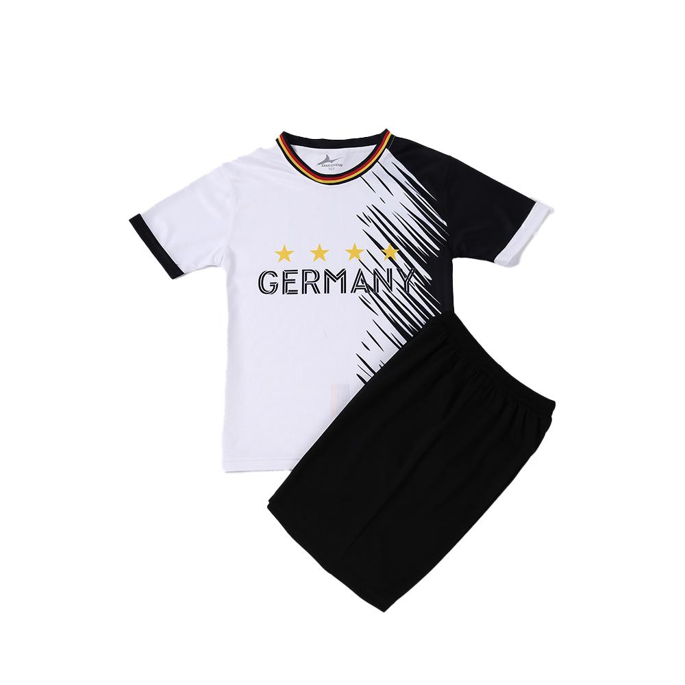 Germany Children s High Quality Soccer Jerseys Classic Colors Design Kids Soccer Kits Breathable Football Shirt &Shorts jersey set Summer jersey 110
