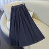 Women's Elastic Waist Drape A-Line Midi Skirt