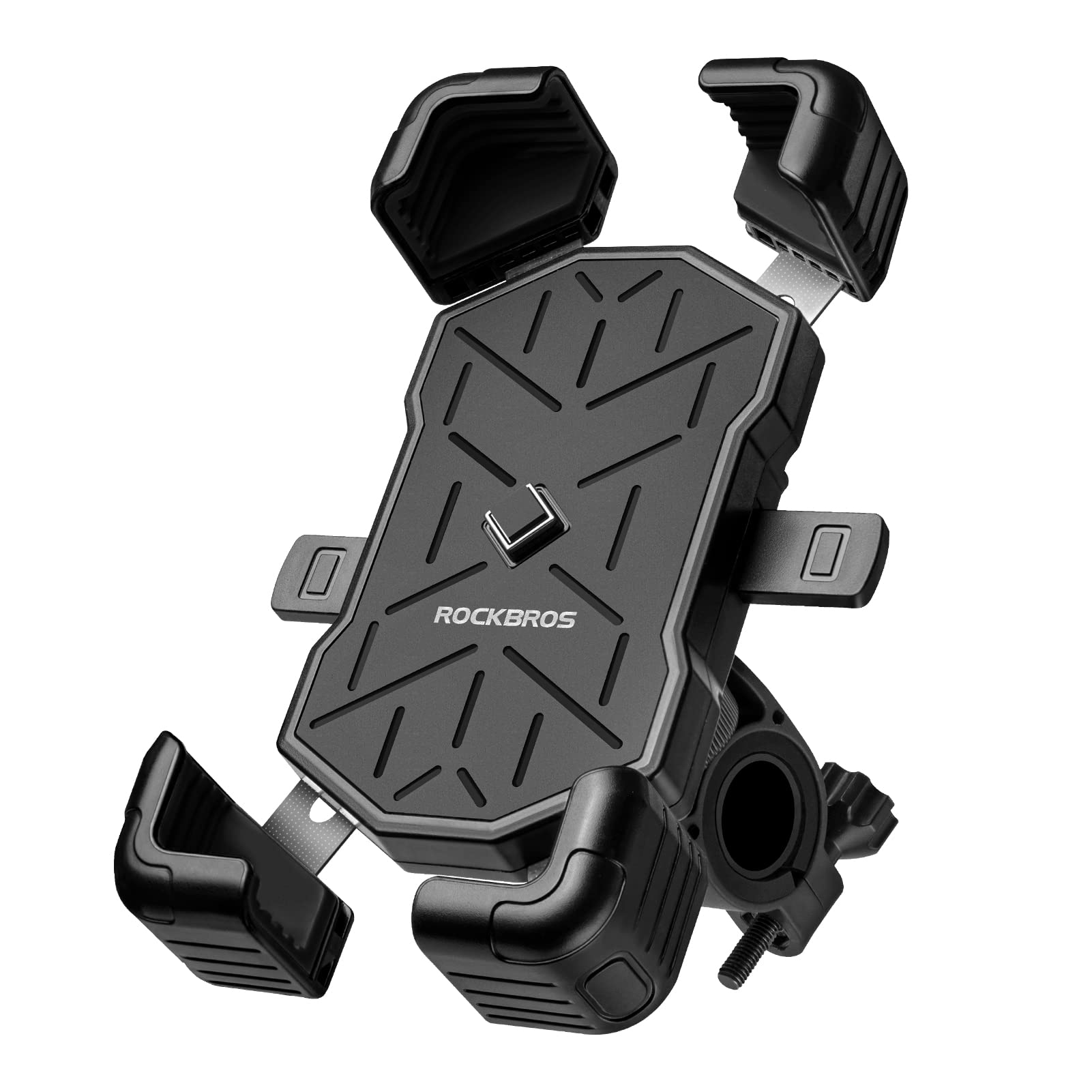 

ROCKBROS Смартфон Мобильный телефон Смартфон Совместимый с несколькими дюймами Вибрация Смартфон 360 градусов Прочный руль Свободный Быстрый Дорожный Прогулочная коляска чёрный