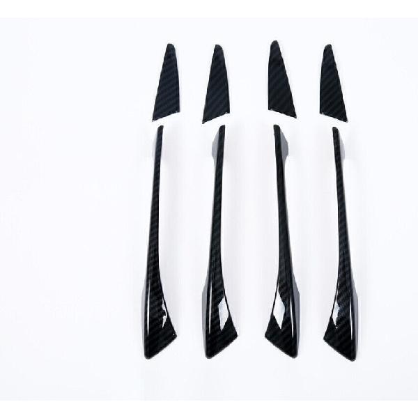 For Acura TLX 15-2020 Carbon Fiber Exterior Side Door Handle Cover Trim 8PCS