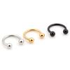 Punk Fashion Stud Earrings Circular 1 Pcs Ball C Shape Jewelry Body Piercing Lip Rings Nose Rings