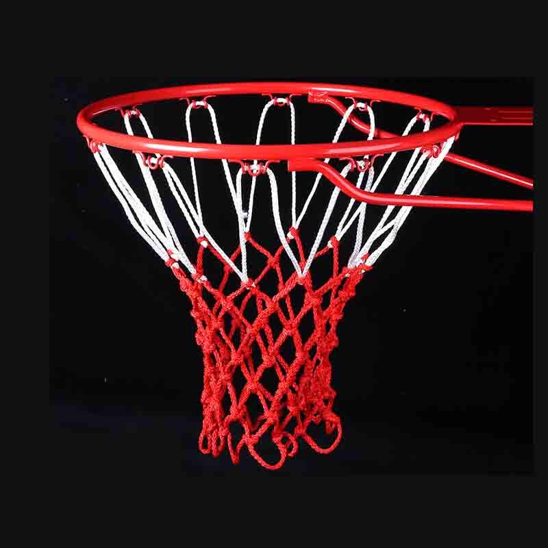 WEZHO Red & White Nylon Basketball Net (2-Pack)