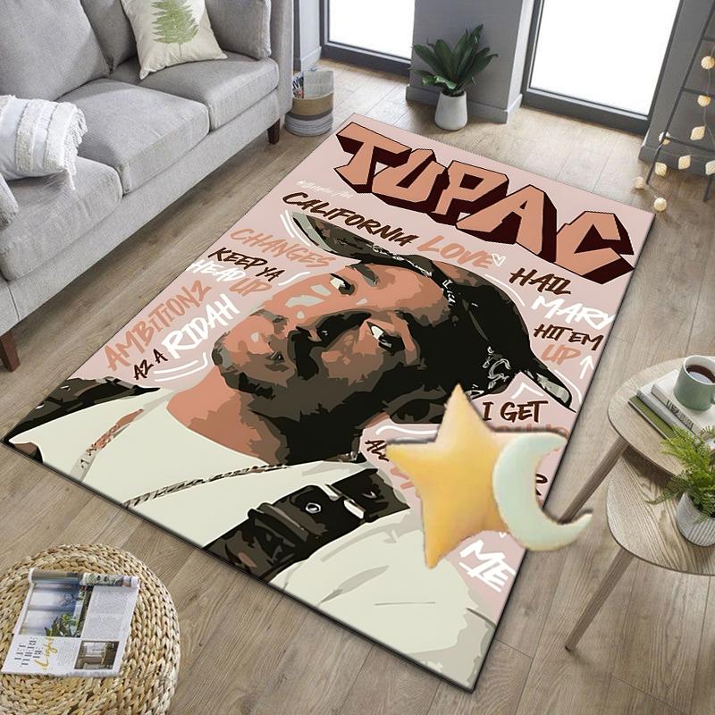 Rap Legend In Blue Office Rug Chair Mat, Game Carpet, Suitable for Front Door, Bedroom, Living Room, Desk, Holiday Gift