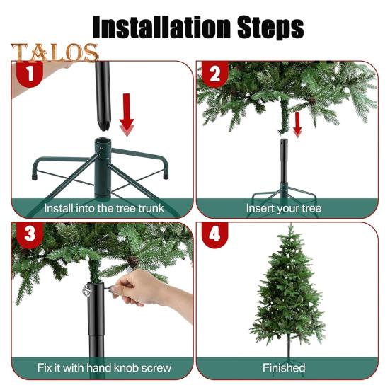 Artificial Christmas Tree Height Extender Metal Tree Base Extension Pole with 3 Fixing Screws Holiday Tree Riser Fits 0.5-1.25 Inch Poles