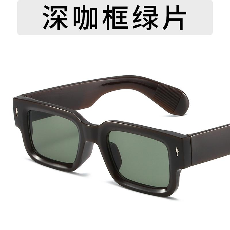Brand Designer Square Sunglasses Women Men Ocean Color Shades Sun Glasses Female Uv400 Fashion Rectangle Rivet