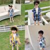 Hübsche Jungen Sommerkleidung Kinderkleidung Herren Kleine und mittlere Kinderhemd Koreanische Mädchen Kurzarm Babykleidung Strand