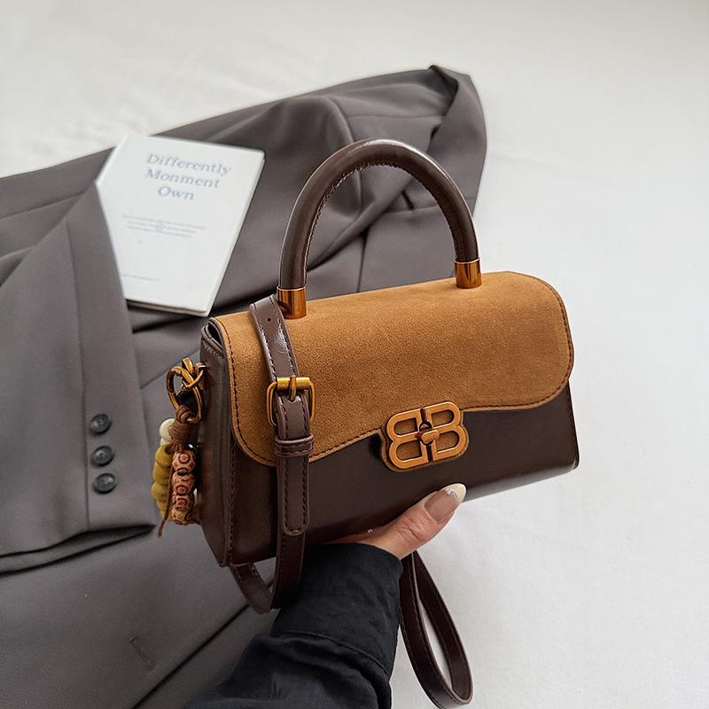 Autumn New Simple Portable Women's Bag Niche Fashion High Value Small Square Bag Shoulder Messenger Bag