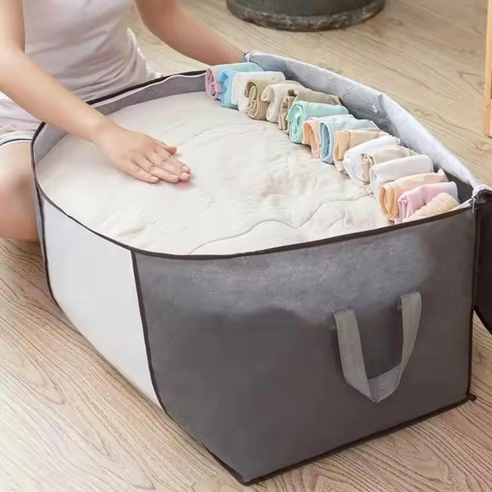 Non-woven Fabric Blanket Storage Bag Large Storage Bag Foldable Dustproof Storage Bag Used for Storing Blankets and Home Storage
