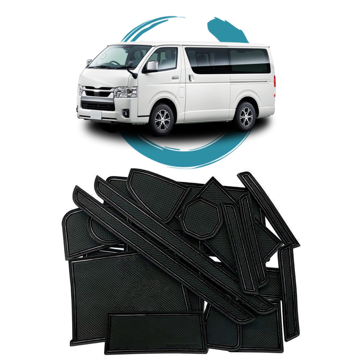 

ruiya Toyota Hiace 200 Серии Super GL Exclusive Резиновые Внутренние Карманы Дверей Кармашек Царапины Шум 17 Hiace 200 Серии Тюнинг Запчасти Коврики, Коврики, чёрный