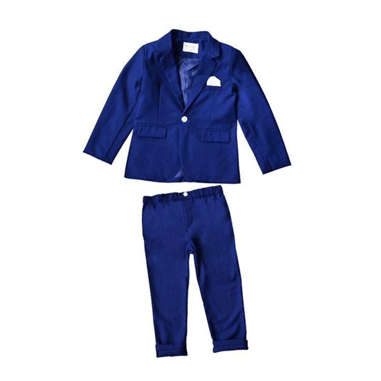 Frühling Herbst Formale Jungen Anzug Set Kinder Party Host Hochzeit Kostüm Kleine Kinder Blazer Hosen Kleidung Sets