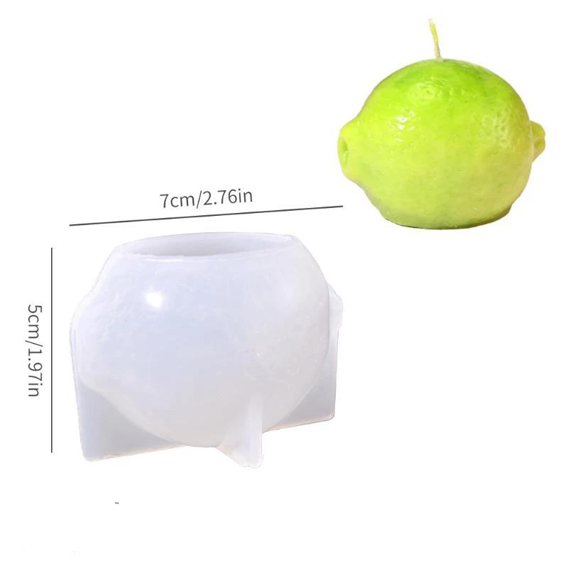 3D Fruit Silicone Candle Molds Food Grade Non-Stick for DIY Baking Candle Soap Home Kitchen Decor Crafts