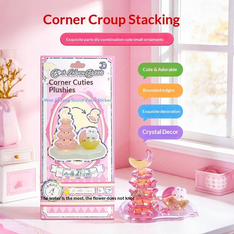 2026-3D Relief Stacking Stickers DIY Cute Corner Creature Crystal Ornaments Creative Handmade Crafts Decoration Gifts