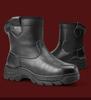 Northeast Men's Waterproof Sheepskin Wool Winter Boots - Thick, Warm, Genuine Leather, Cold-Proof Short Boots.