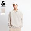 Jack & Jones Men's Loose Fit Quarter-Zip Sweatshirt with Jacquard Embroidery