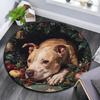 Christmas dog pattern round rug,Carpet Rug for Living Room Bedroom Playroom ,Non-slip Floor Mat,Holiday Gifts and Birthday Gifts.