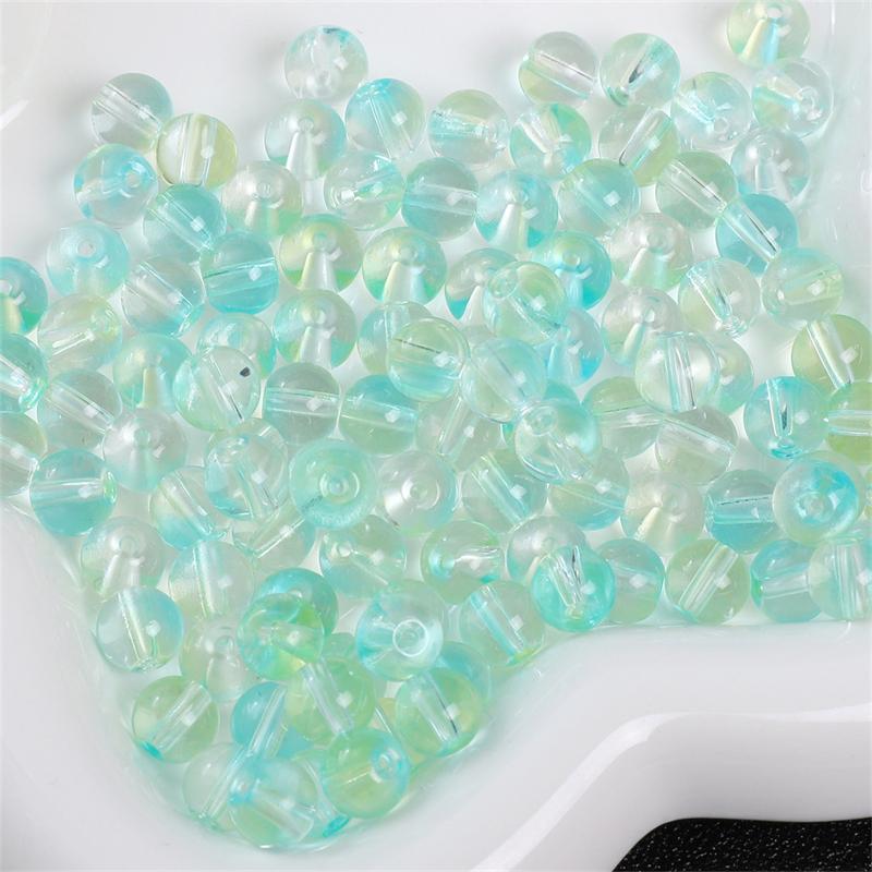 8mm 50pcs/bag Jelly Glass Bubble Beads DIY Necklace Bracelet Earrings Ring Jewelry Accessories