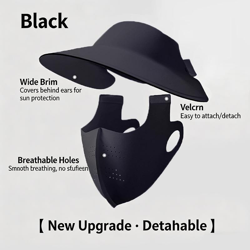 Summer Three-In-One Sunscreen Mask Detachable Full-Face Cycling Cap For Women