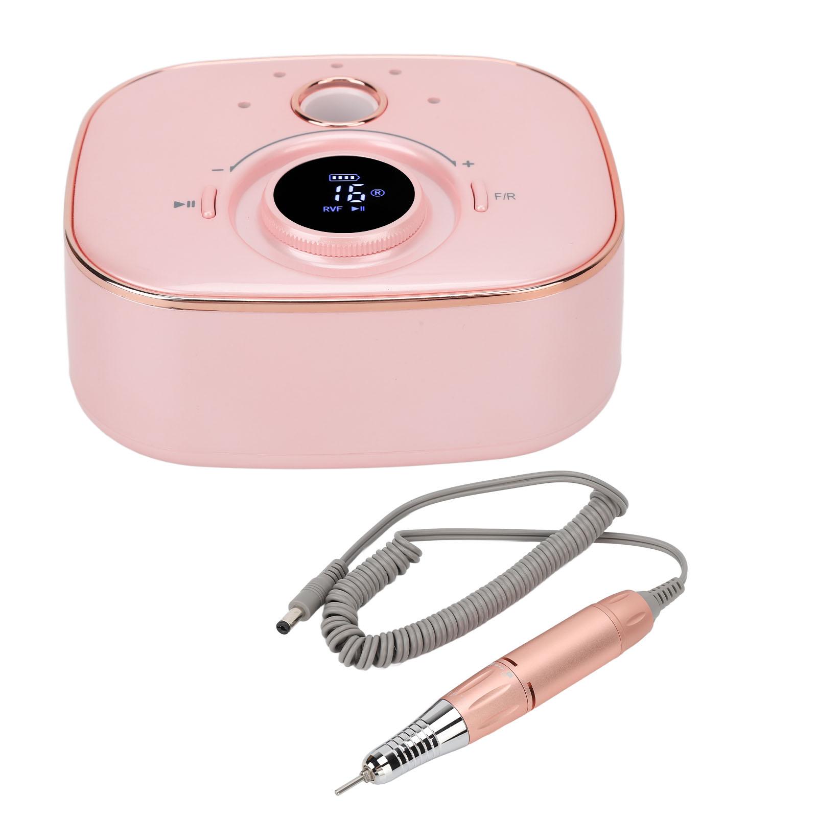 

Машинка для шлифовки ногтей 35000 об/мин светодиодная с низким уровнем шума долговечная перезаряжаемая портативная пилка для ногтей из розового золота