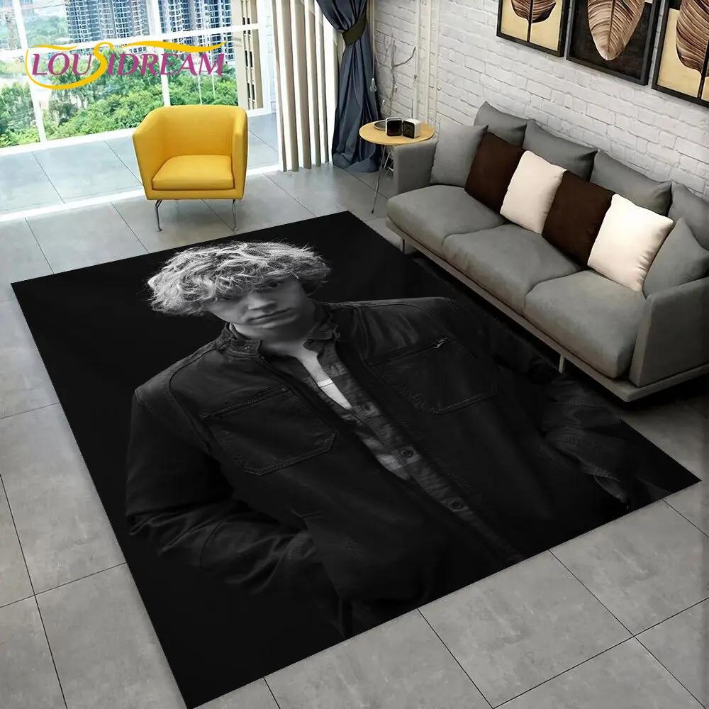 Cute Evan Peters Movie TV  Actor Area Rug,Carpet Rug for Home Living Room Bedroom Sofa Doormat Decor,kids Non-slip Floor Mat 3D