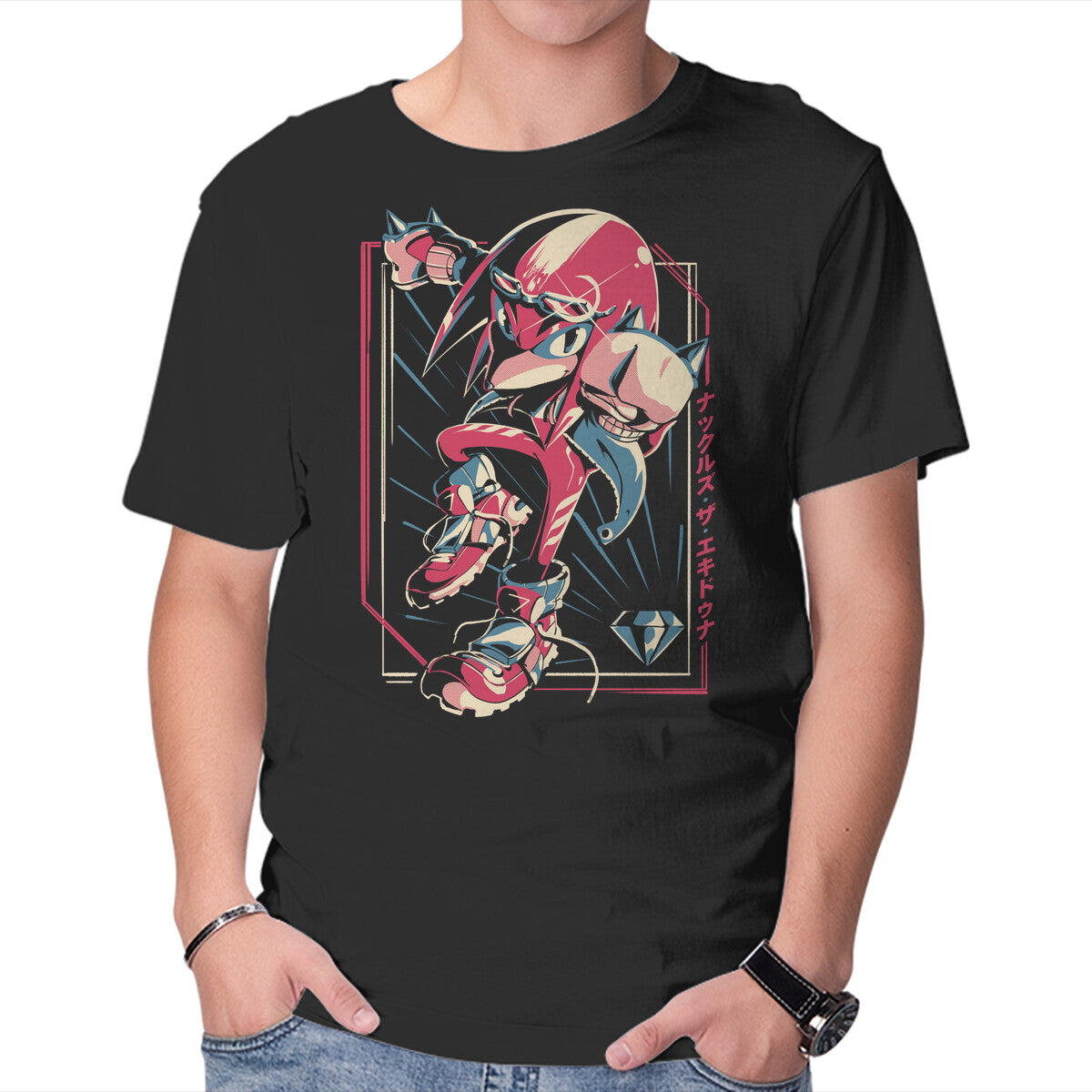 Unisex Crew Neck T-Shirt Guardian Echidna Graphic Short Sleeve Casual Tee S