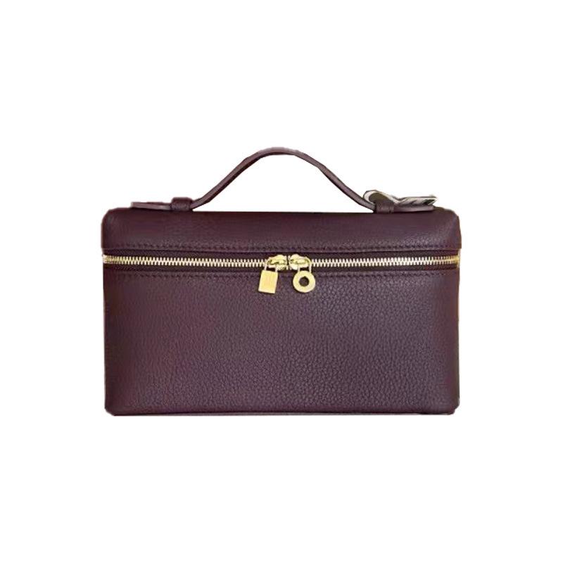 Bolso bandolera y bolso de mano de piel de vaca con grano lichi L19 italiano