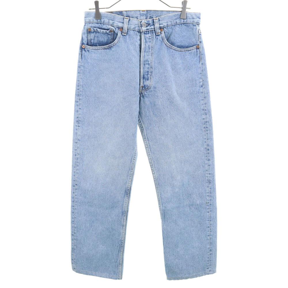 

Levi s 90s USA made 501 old Straight denim pants W32 Button fly Men s Used