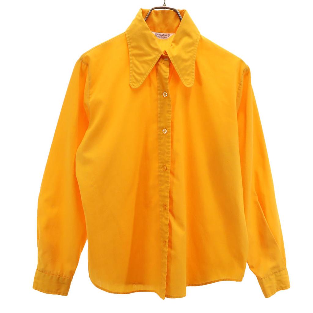 Ship'n Shore 60s 70s Vintage Long Sleeve Shirt 38 Yamabuki Women Used