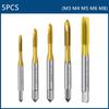 HSS Titanium Coating Screw Tap Drill Bit M2 M2.5 M3 M3.5 M4 M5 M6 M8 M10 M12 Metric Straight Flute Thread Tap Hand Tools Thread Lock3