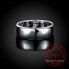 925 Sterling Silver Unique Square Men Rings Men Personality Geometrical Finger Rings For Women Men Wedding Party Jewelry Gifts