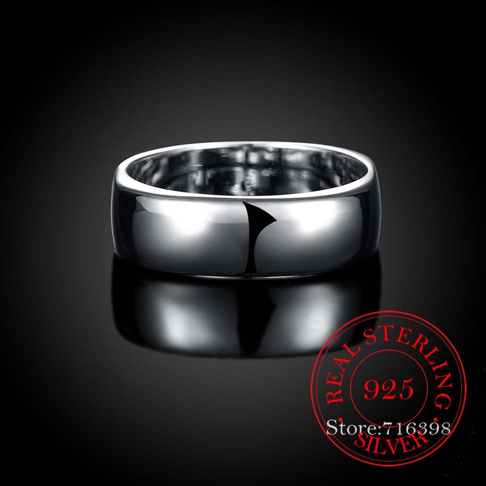 925 Sterling Silver Unique Square Men Rings Men Personality Geometrical Finger Rings For Women Men Wedding Party Jewelry Gifts