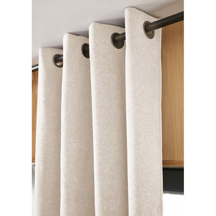 "Bjorn" 100% Opaque, Soundproof and Thermal Blackout Curtain with Fleece Lining - Bjorn Pampa - 1 Blackout Panel + Fleece 140 X 240 Cm