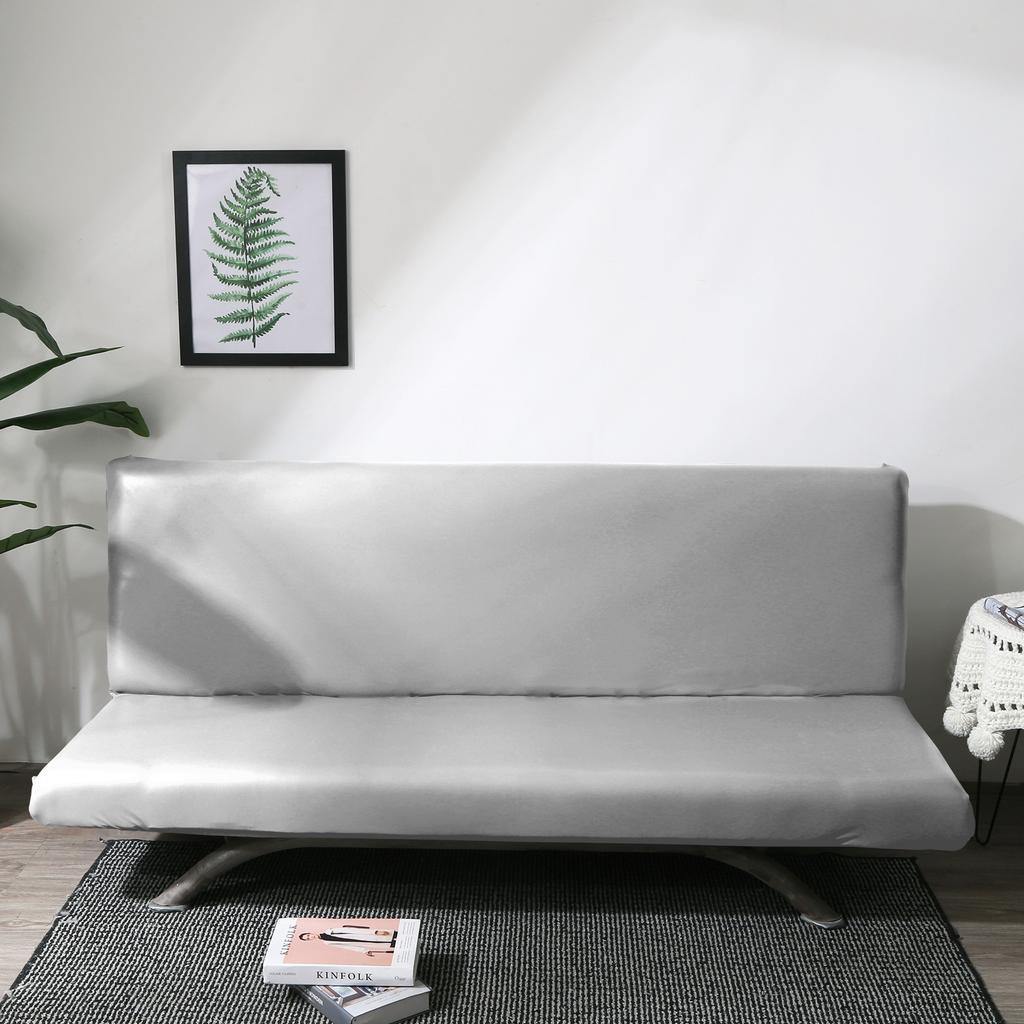 PU Leather Without Armrest Slipcover Elastic Sofa Bed Cover Anti-dirty Folding All-inclusive Couch Cover Pet Furniture Protector
