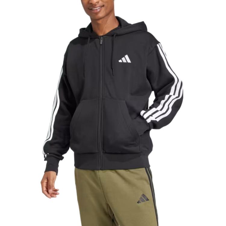 adidas Free Shipping With AdiClub Essentials 3 Stripes Fleece Hoodie JD1870