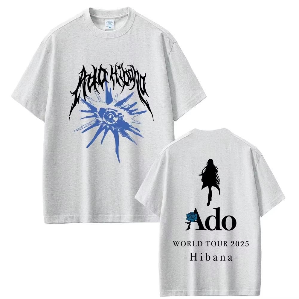 Ado World Tour Hibana Tshirts Men Women Fashion Japanese Style T Shirts Tops Female Casual Vintage Springsummer Crewneck Tees