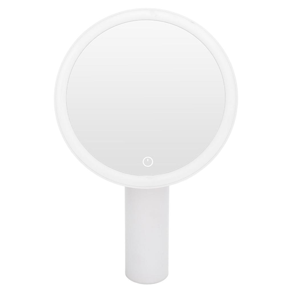 Desktop Lighted Makeup Mirror 3 Color Temperature Dimmable Cordless LED Light Vanity Mirror for Dorm