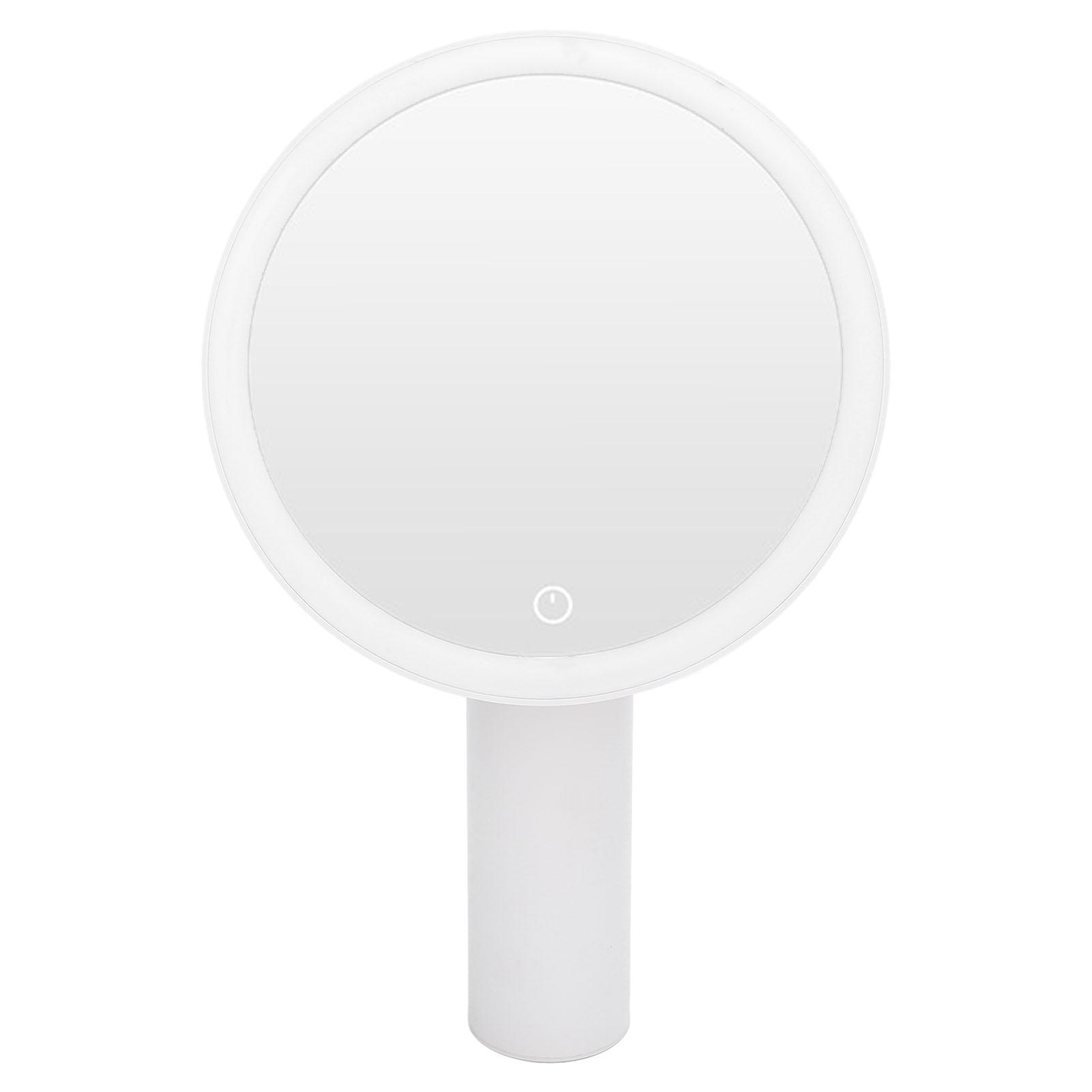 

Настольное зеркало для макияжа с подсветкой, 3 цветовые температуры, регулируемая яркость, беспроводная светодиодная подсветка, зеркало для туалетного столика для