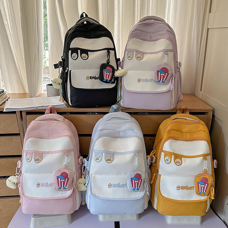 Lightweight Youth Backpack Computer Bag With Color Block Design For School Use