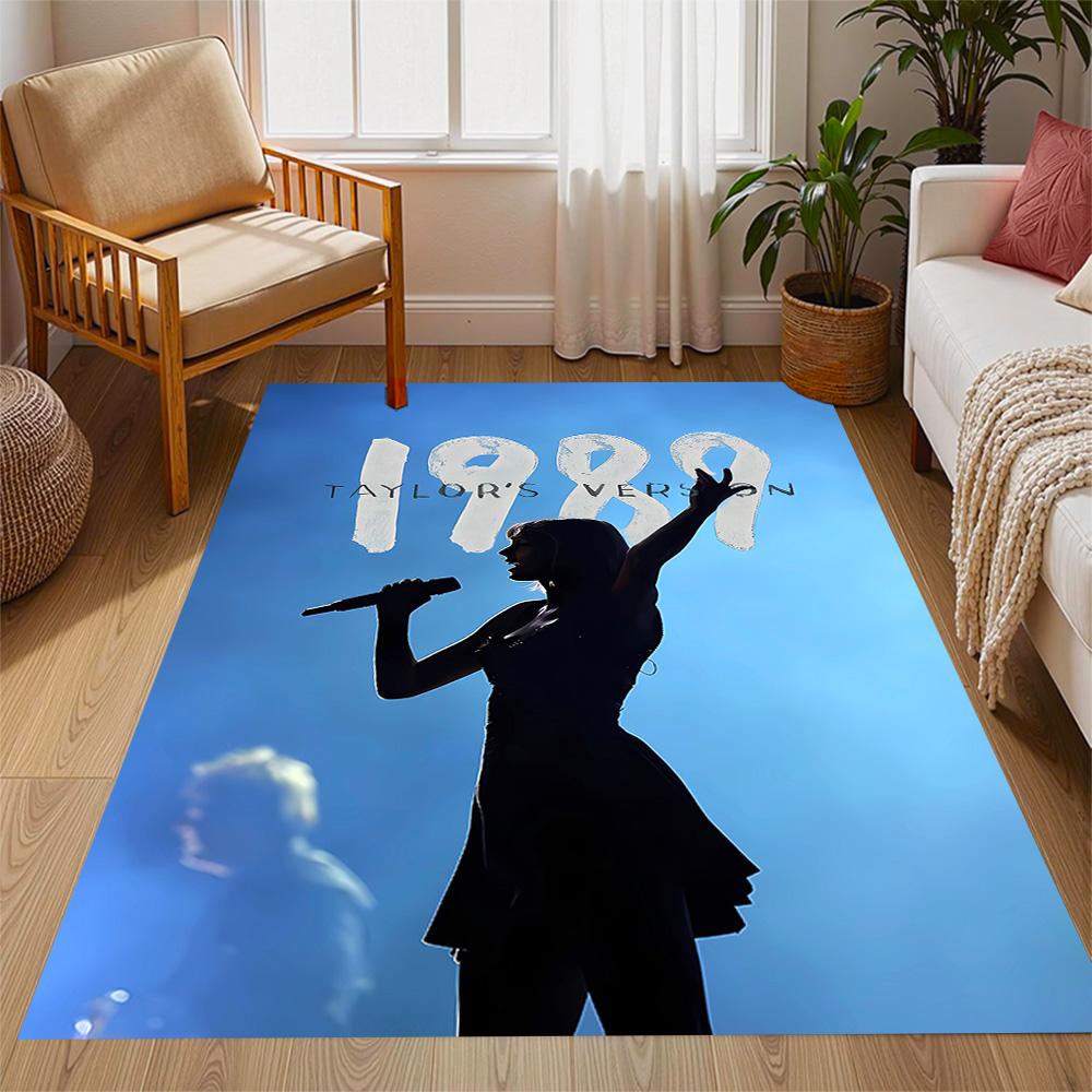 Taylor Swift Angel Themed Anti-Slip Rugs - Polyester Home Decor, Suitable for Bedrooms, Living Rooms, Doorways, Studios, and Decorations