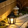 Small LED Lantern Decoration, Plastic Small Black Lamp, Hanging Ornament for Dollhouses Decors, Tabletop Model Layouts, Desktop Shelf Display