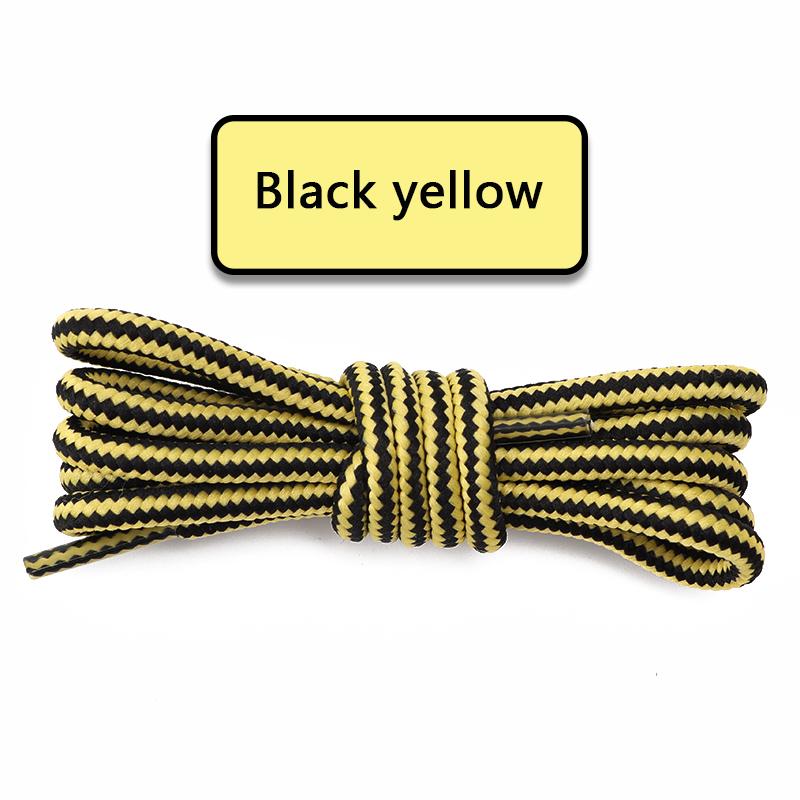1Pair Boots Round Shoelaces Striped Double Color Shoe Laces Outdoor Hiking Leisure Shoe Lace Sneakers Casual Shoelace Accesories
