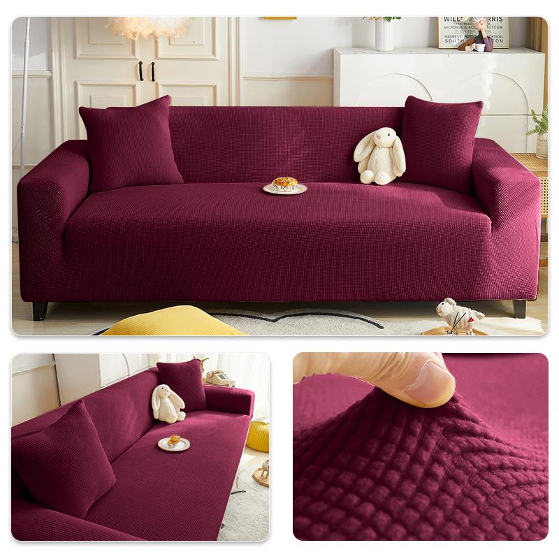 Elastic Adjustable Sofa Cover Non-slip Jacquard Armchair Sofa Pad L Shape Sofa Covers For Living Room 1/2/3/4/5 Seat Home Decor