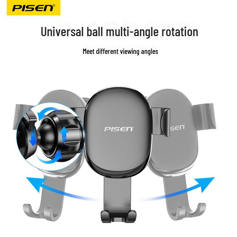 PISEN Car Phone Holder: Gravity-Based, Mini Air Vent Mount for Navigation